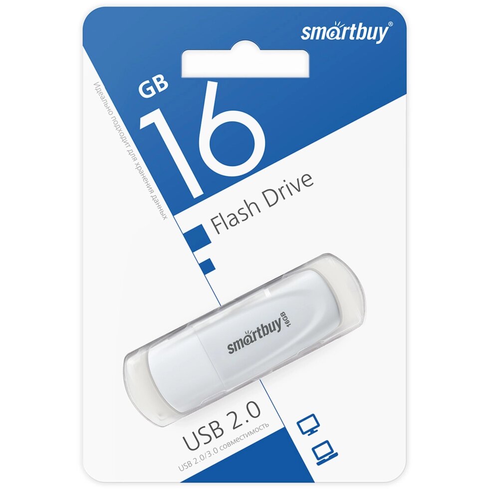 Smart Buy USB 16GB  Scout White от компании Медиамир - фото 1