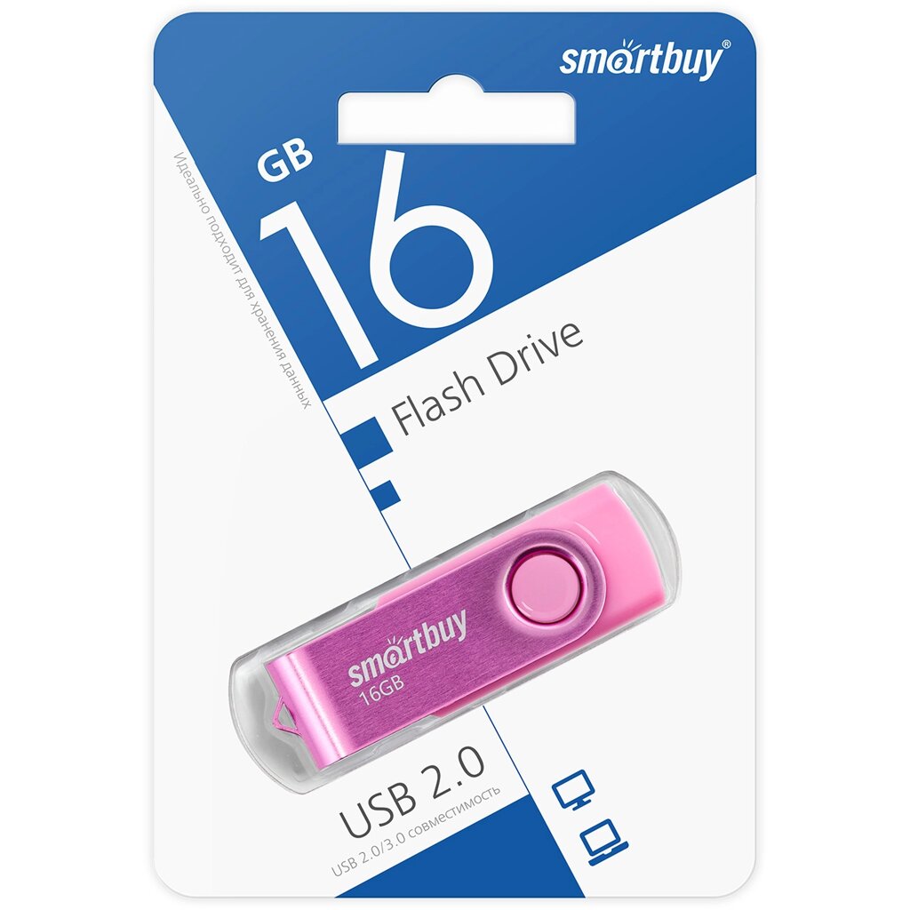 Smart Buy USB 16GB  Twist Pink от компании Медиамир - фото 1