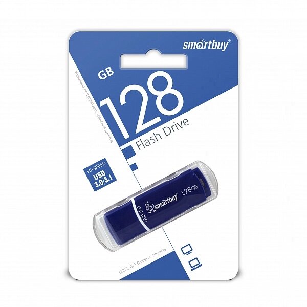 Smart Buy USB 3.0 128GB Crown Blue от компании Медиамир - фото 1