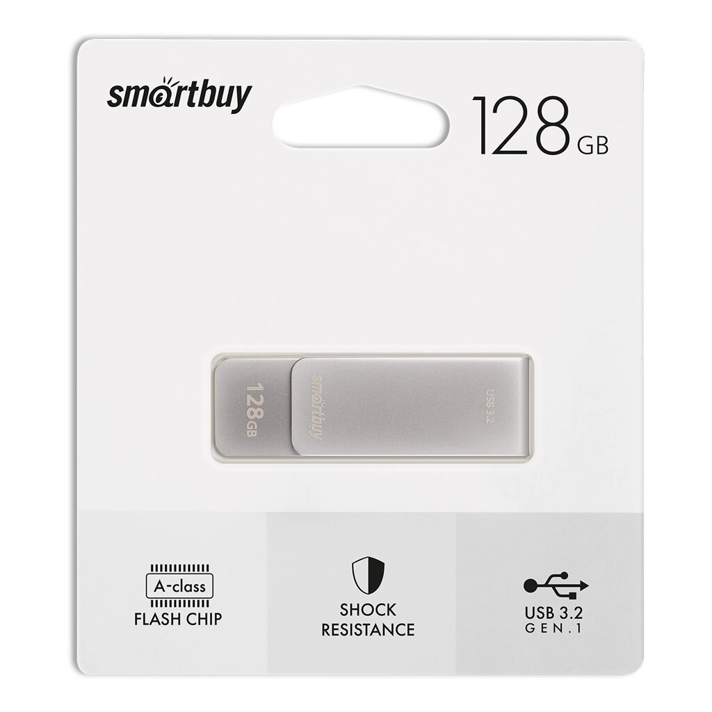 Smart Buy USB 3.0 128GB M1 Metal Grey  (USB 3.0/3.2 Gen. 1) (SB128GM1G) от компании Медиамир - фото 1