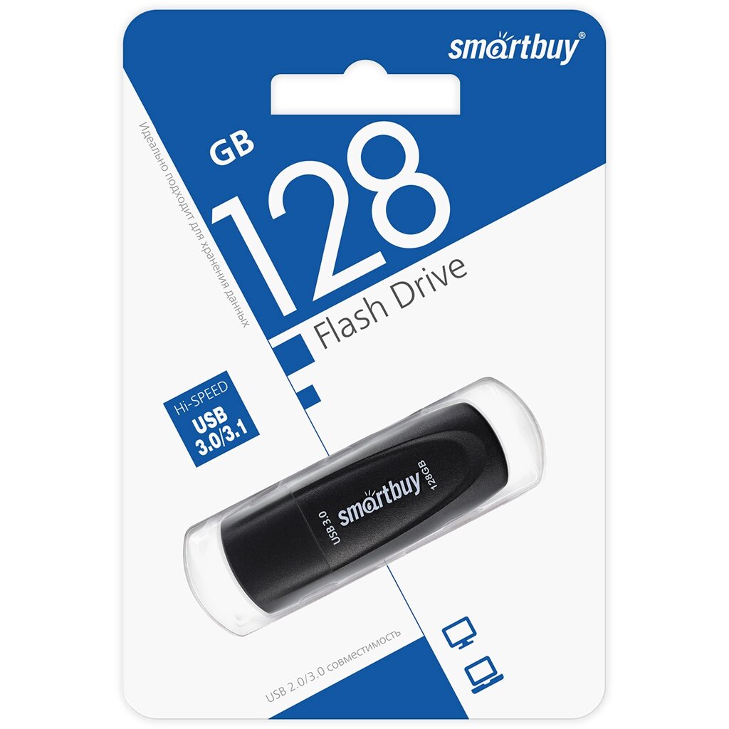 Smart Buy USB 3.0 128GB  Scout Black от компании Медиамир - фото 1