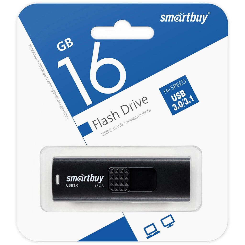 Smart Buy USB 3.0 16GB Fashion Black от компании Медиамир - фото 1