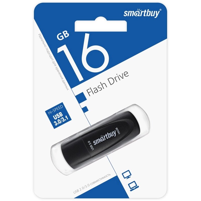 Smart Buy USB 3.0 16GB Scout Black от компании Медиамир - фото 1