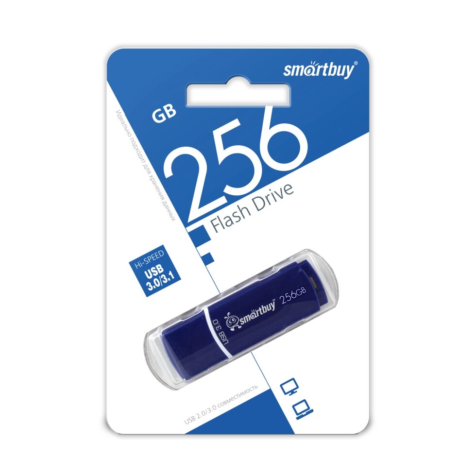 Smart Buy USB 3.0 256GB Crown Blue от компании Медиамир - фото 1