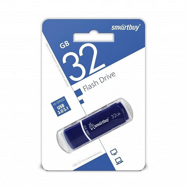 Smart Buy USB 3.0 32GB Crown Blue от компании Медиамир - фото 1
