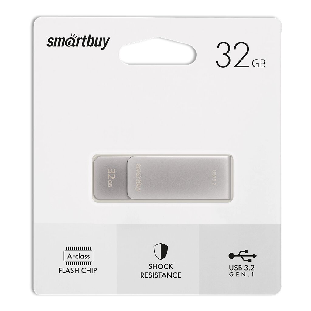 Smart Buy USB 3.0 32GB M1 Metal Grey  (USB 3.0/3.2 Gen. 1) (SB032GM1G) от компании Медиамир - фото 1