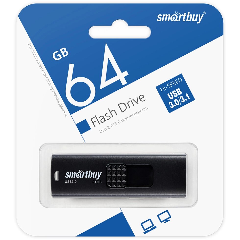 Smart Buy USB 3.0 64GB Fashion Black от компании Медиамир - фото 1