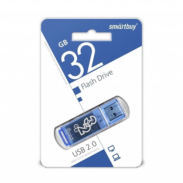 Smart Buy USB 32GB Glossy series Blue ##от компании## Медиамир - ##фото## 1