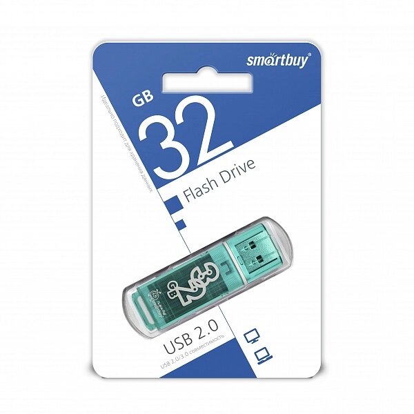 Smart Buy USB 32GB Glossy series Green от компании Медиамир - фото 1