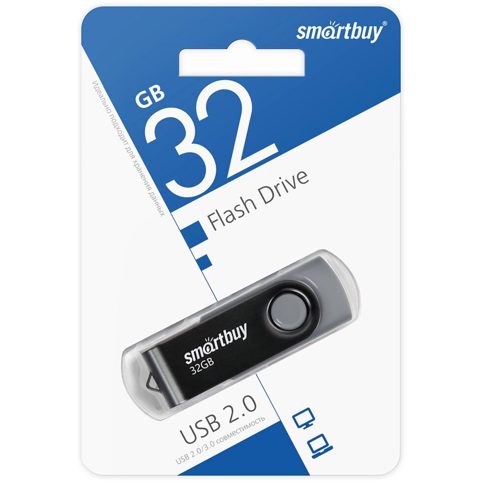 Smart Buy USB 32GB  Twist Black от компании Медиамир - фото 1