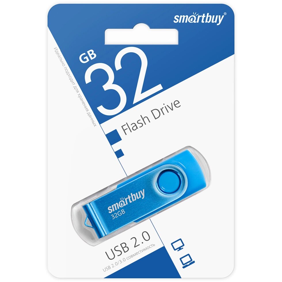 Smart Buy USB 32GB  Twist Blue от компании Медиамир - фото 1