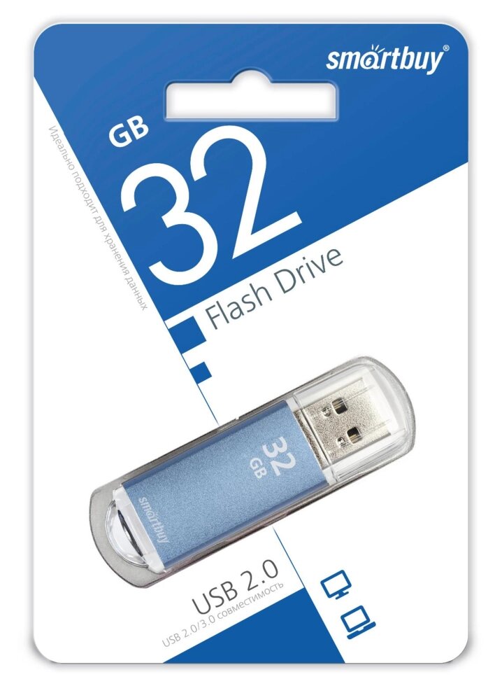 Smart Buy USB 32GB V-Cut Blue от компании Медиамир - фото 1