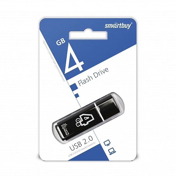 Smart Buy USB 4GB Glossy series Black ##от компании## Медиамир - ##фото## 1