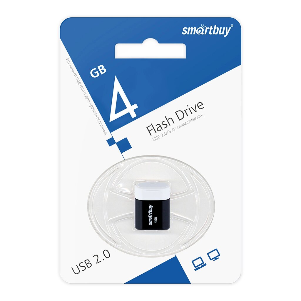 Smart Buy USB 4GB LARA Black от компании Медиамир - фото 1