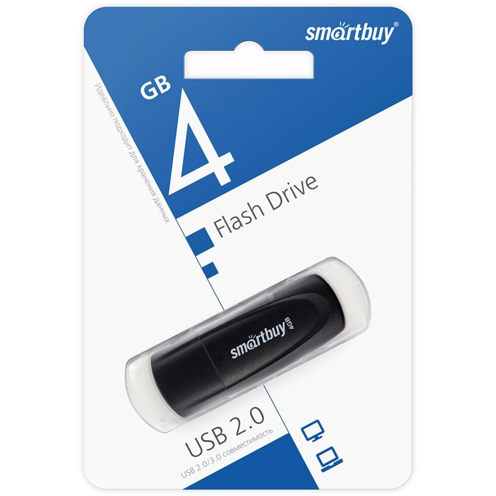 Smart Buy USB 4GB  Scout Black от компании Медиамир - фото 1