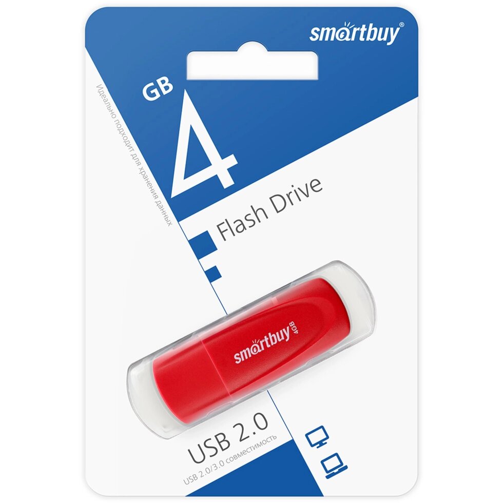 Smart Buy USB 4GB  Scout Red от компании Медиамир - фото 1