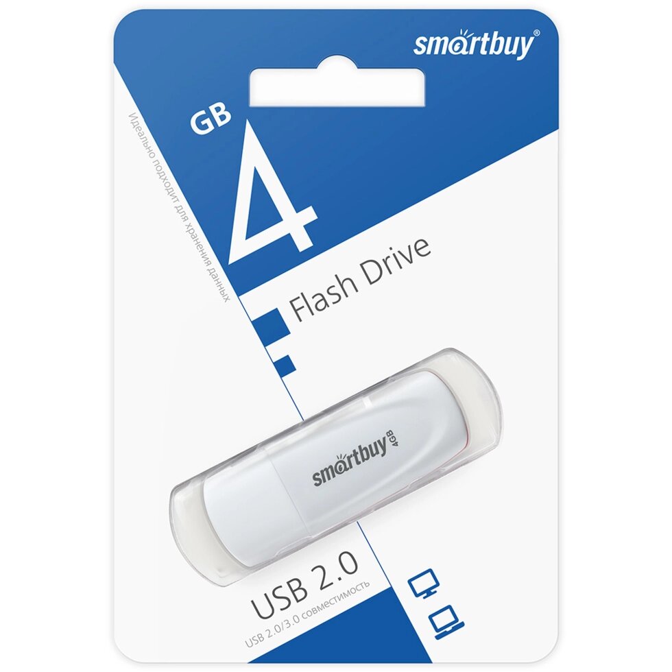 Smart Buy USB 4GB  Scout White от компании Медиамир - фото 1