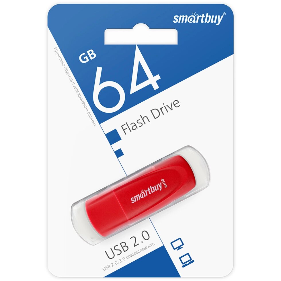 Smart Buy USB 64GB  Scout Red от компании Медиамир - фото 1