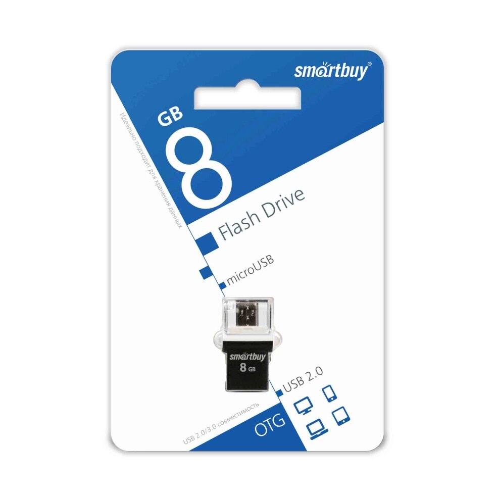 Smart Buy USB 8GB OTG POKO series Black от компании Медиамир - фото 1