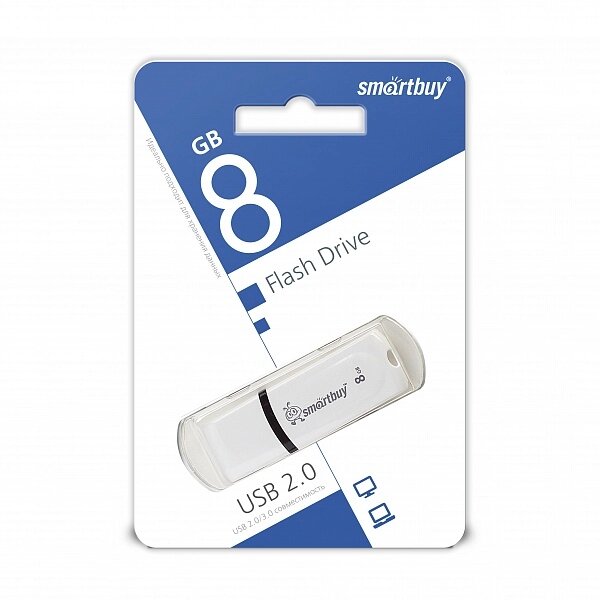 Smart Buy USB 8GB Paean White ##от компании## Медиамир - ##фото## 1