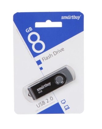 Smart Buy USB 8GB  Twist Black от компании Медиамир - фото 1