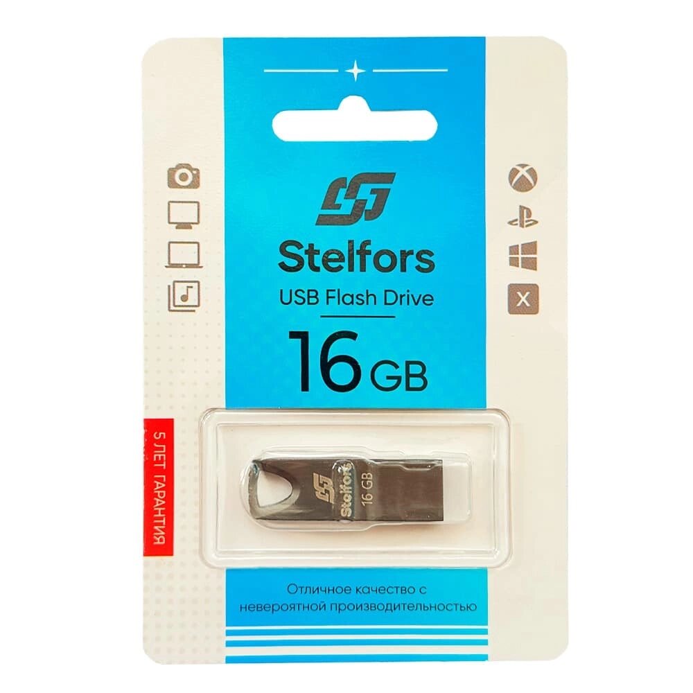 Stelfors USB 16GB 117 серия (металл чёрный) от компании Медиамир - фото 1