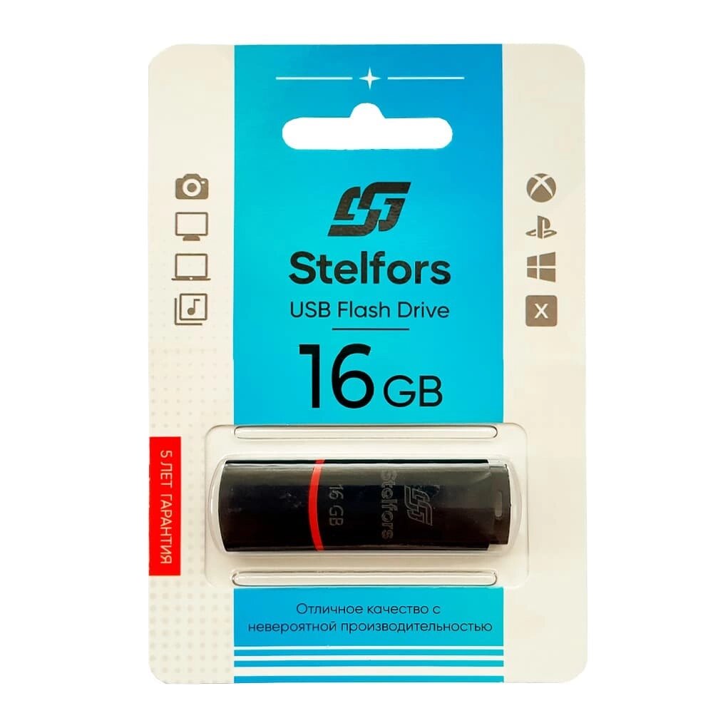 Stelfors USB 16GB Classic  (чёрный) от компании Медиамир - фото 1