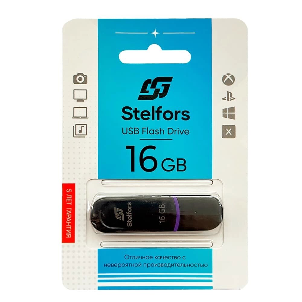 Stelfors USB 16GB Jet  (чёрный) от компании Медиамир - фото 1