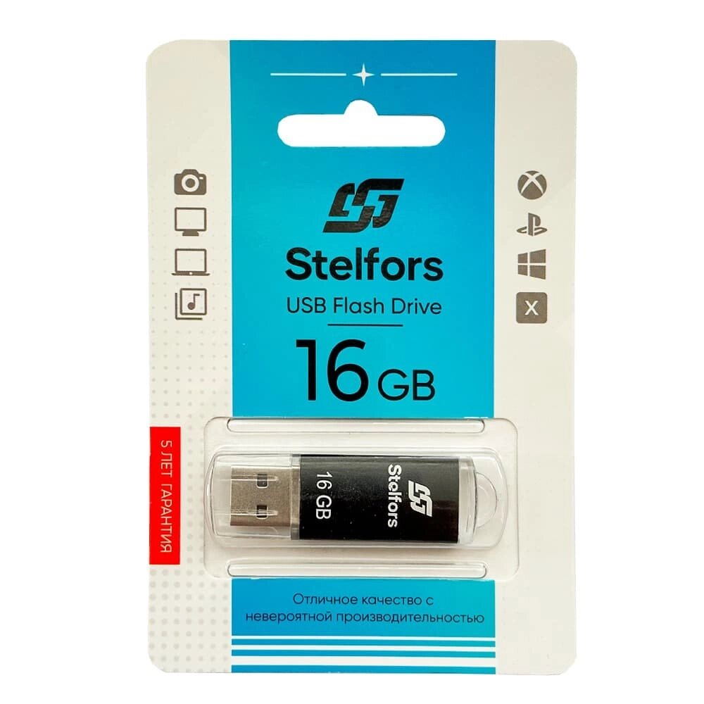 Stelfors USB 16GB Rocket  (металл, чёрный) от компании Медиамир - фото 1