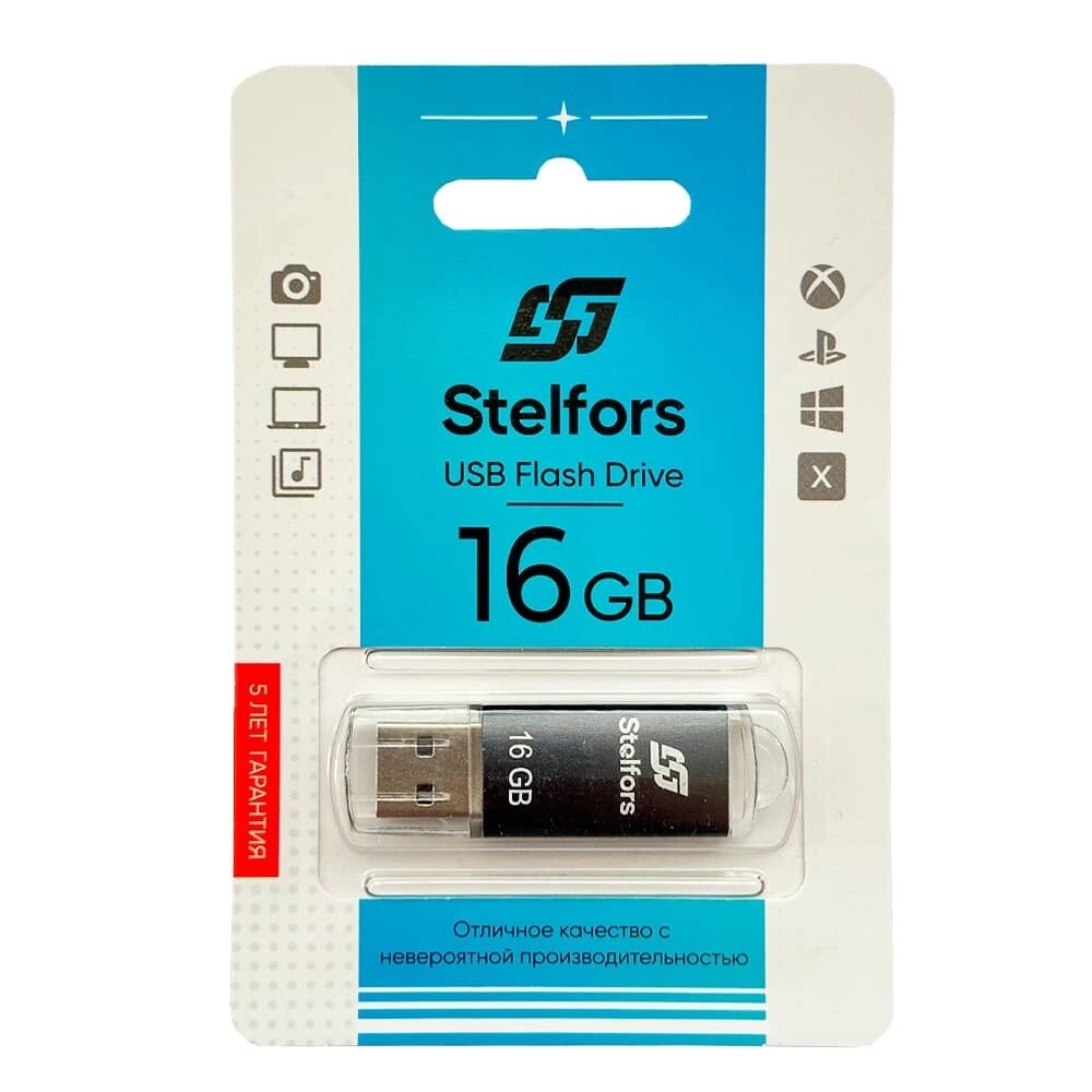 Stelfors USB 16GB Rocket  (металл, серый) от компании Медиамир - фото 1