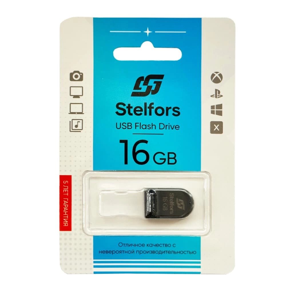 Stelfors USB 16GB Shorty  (чёрный) от компании Медиамир - фото 1