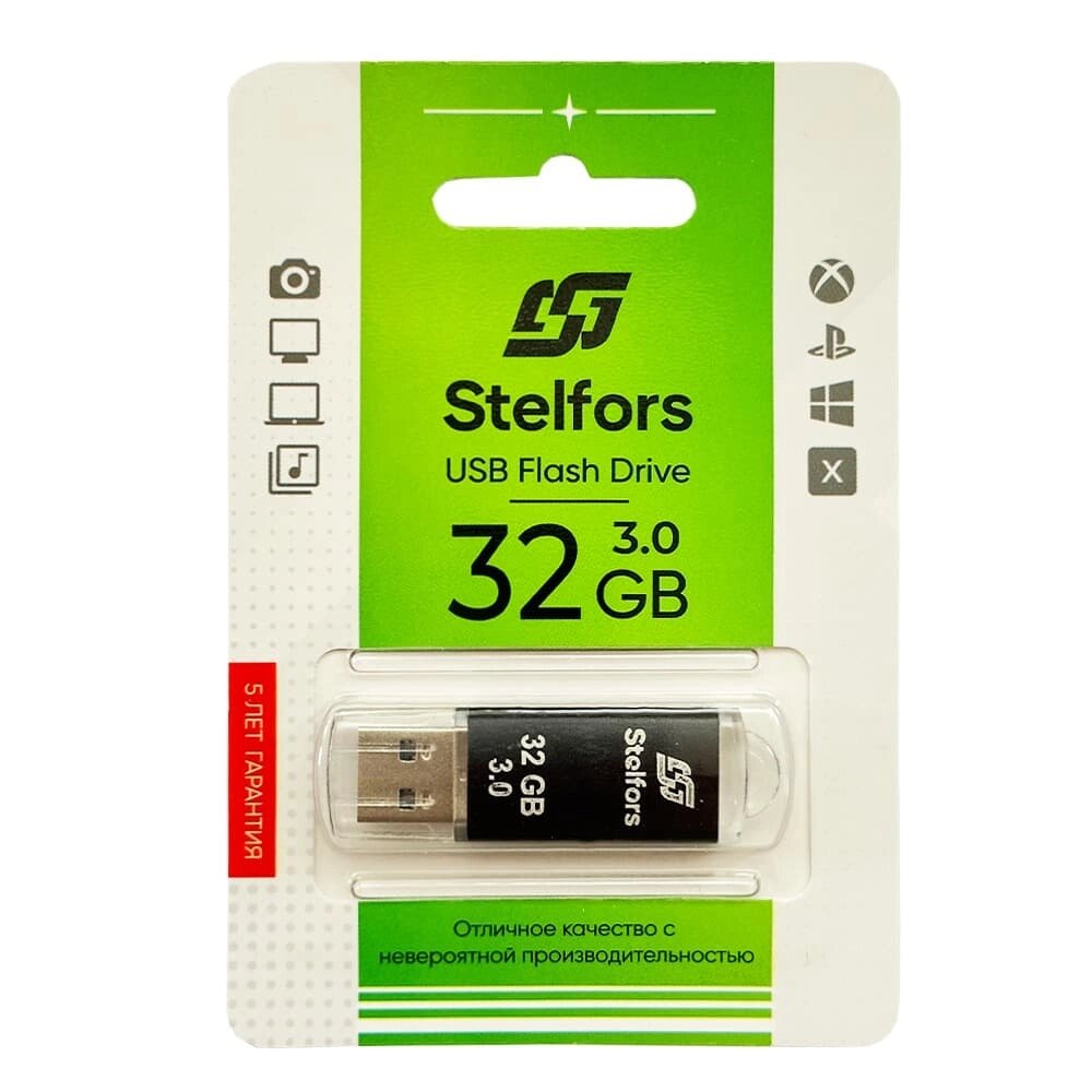 Stelfors USB 3.0 32GB Rocket  (металл, чёрный) от компании Медиамир - фото 1