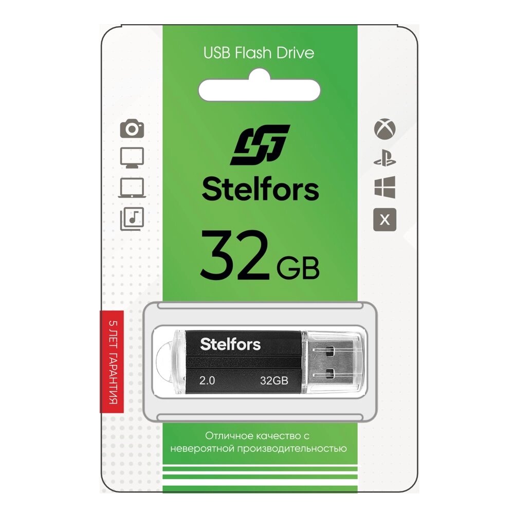 Stelfors USB 32GB CORSAIR серия (метал. черный) от компании Медиамир - фото 1