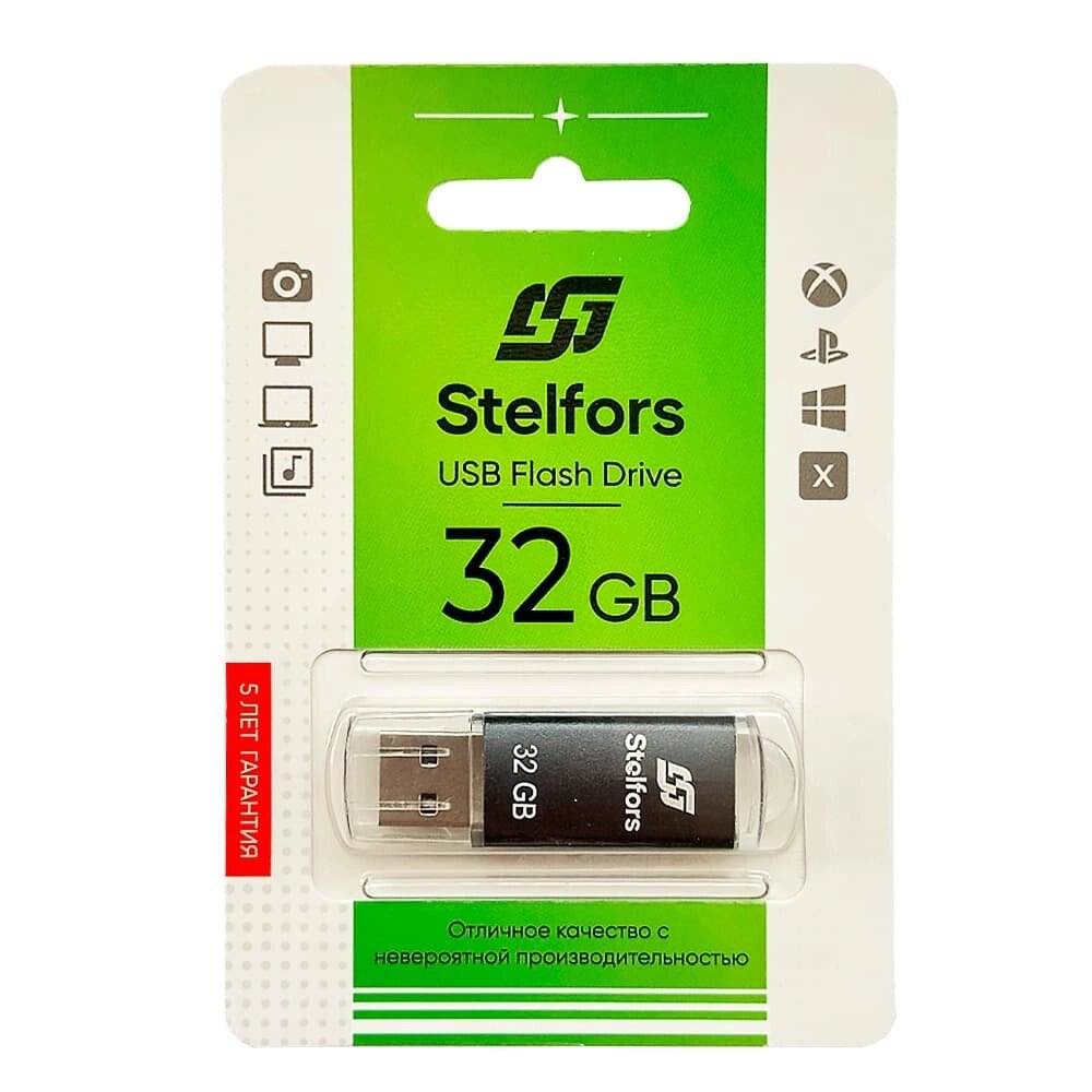 Stelfors USB 32GB Rocket  (металл, серый) от компании Медиамир - фото 1