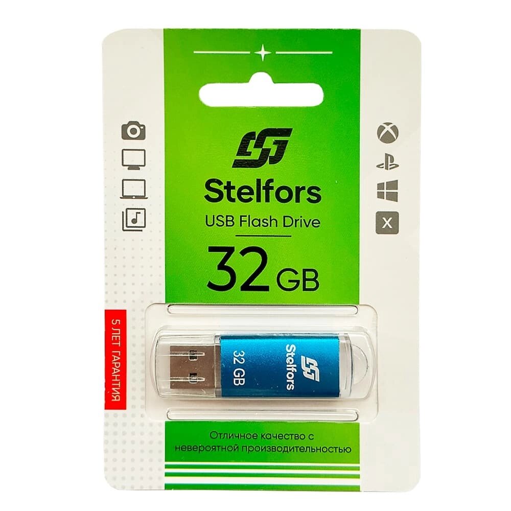 Stelfors USB 32GB Rocket  (металл, синий) от компании Медиамир - фото 1