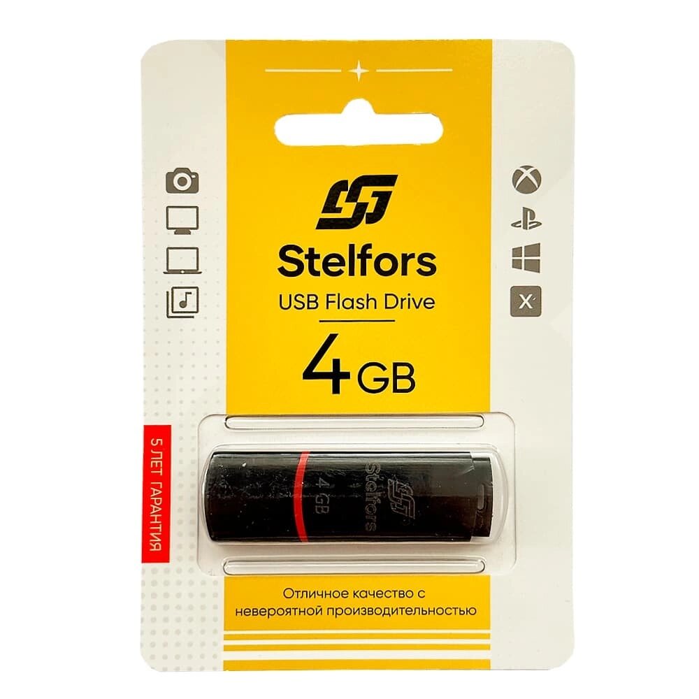 Stelfors USB 4GB Classic  (черный) от компании Медиамир - фото 1