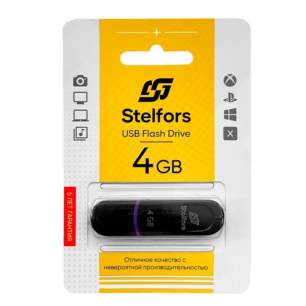 Stelfors USB 4GB Jet  (чёрный) от компании Медиамир - фото 1