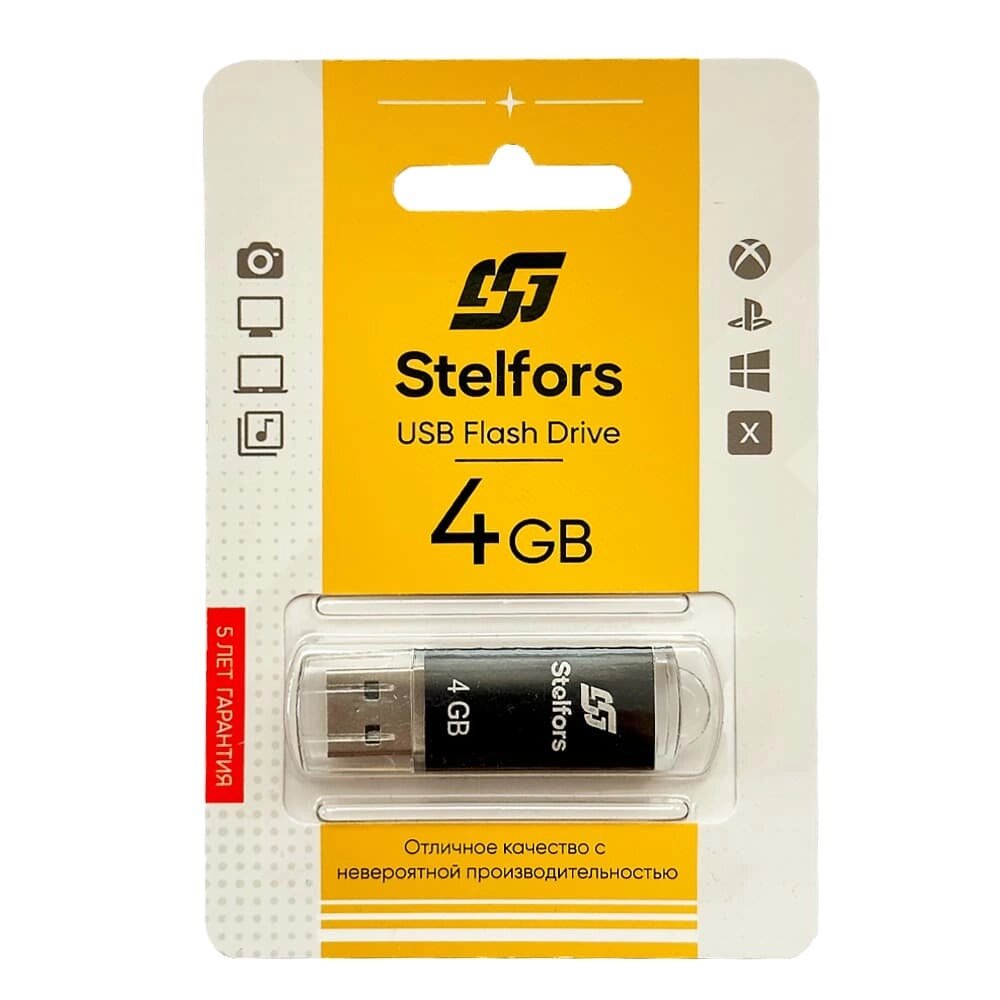 Stelfors USB 4GB Rocket  (металл, чёрный) от компании Медиамир - фото 1