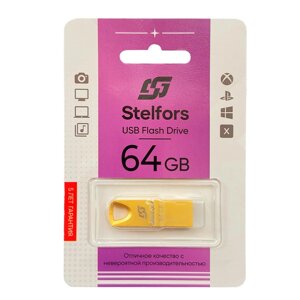 Stelfors USB 64GB 117 серия (металл золото)
