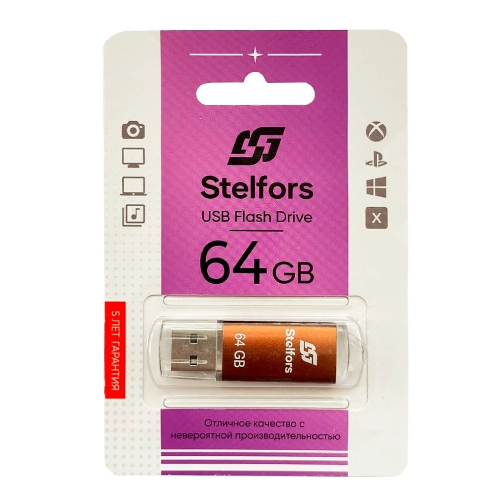 Stelfors USB 64GB Rocket  (металл, бронзовый) от компании Медиамир - фото 1