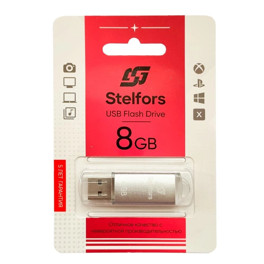 Stelfors USB 8GB Rocket  (металл, серебро) от компании Медиамир - фото 1