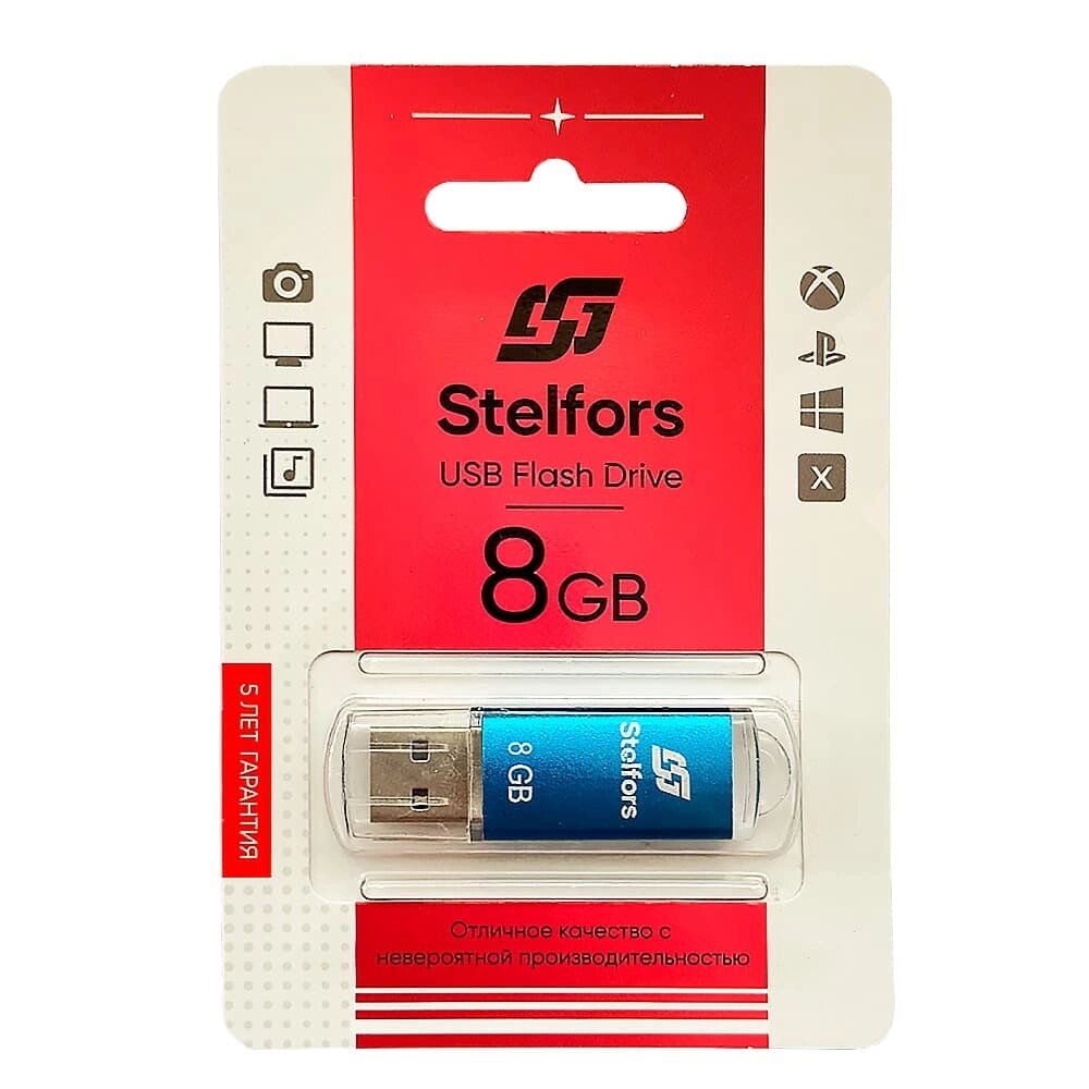 Stelfors USB 8GB Rocket  (металл, синий) от компании Медиамир - фото 1