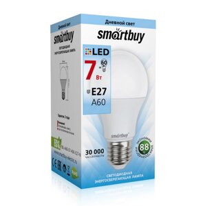 Светодиодная (LED) лампа smartbuy-A60-07W/4000/E27 (SBL-A60-07-40K-E27-N)