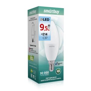 Светодиодная (LED) Лампа Smartbuy-C37-9.5W/4000/E14