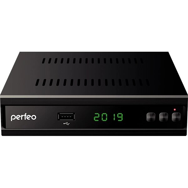 ТВ-приставка Perfeo DVB-T2/C "MEDIUM" для цифр. TV, Wi-Fi, IPTV, HDMI, 2 USB, DolbyDigital, обуч. пульт от компании Медиамир - фото 1