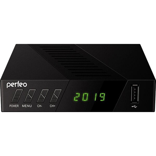 ТВ-приставка Perfeo DVB-T2/C "STREAM-2" для цифр. TV, Wi-Fi, IPTV, HDMI, 2 USB, DolbyDigita, пульт ДУ от компании Медиамир - фото 1