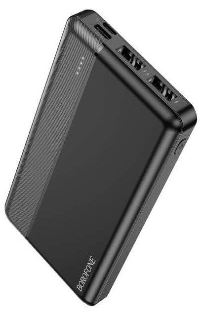 Внешний аккумулятор 10000mAh Borofone BJ24 2USB 2.1A Li-pol батарея с LED-индикатором Black от компании Медиамир - фото 1