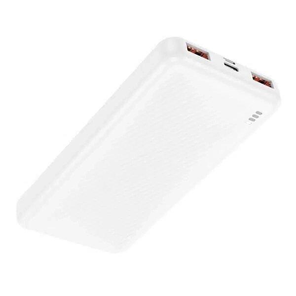 Внешний аккумулятор 10000mAh Borofone BJ56 2USB+Type-C PD 22.5W+QC3.0 быстр зарядка White мс от компании Медиамир - фото 1