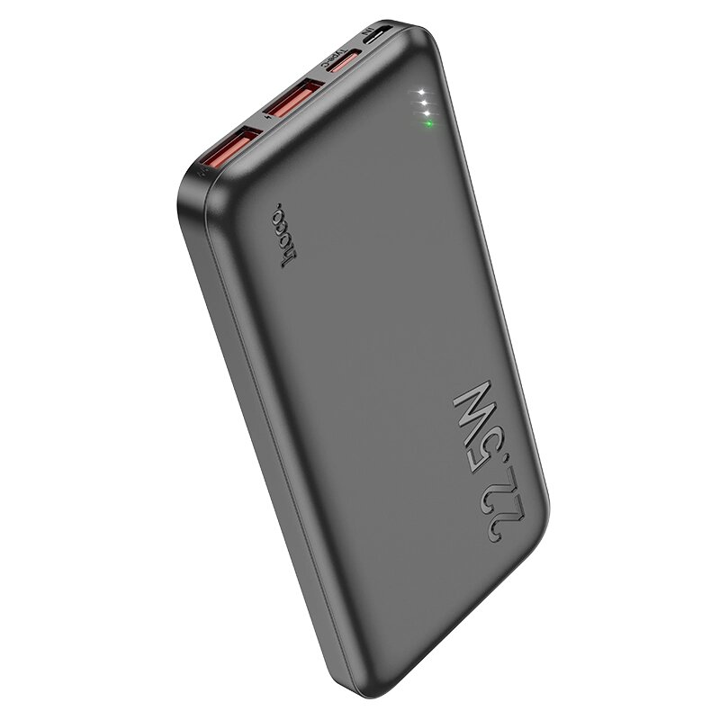 Внешний аккумулятор 10000mAh Hoco J101 Astute 2*USB+Type-C 3.0A PD22.5W+QC3.0  Black м от компании Медиамир - фото 1