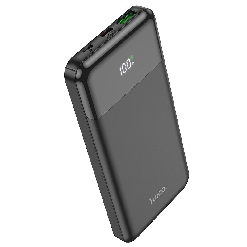Внешний аккумулятор 10000mAh Hoco J102 Cool 1USB 3.0A PD20W+QC3.0  Black мсд от компании Медиамир - фото 1